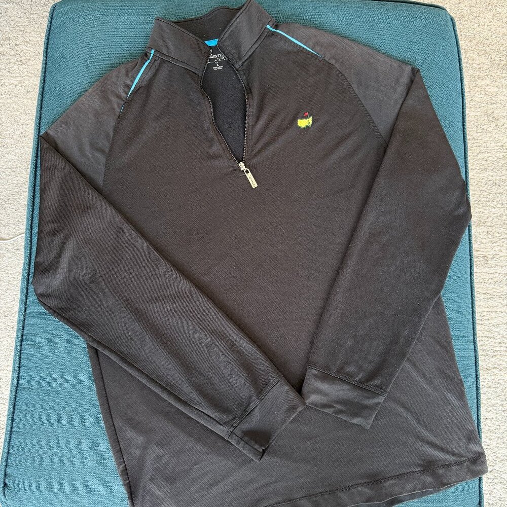 Masters Tech Black Blue Performance Quarter Zip Men's Size